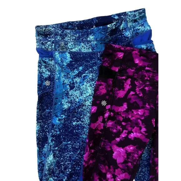 SOLD Athleta Capri Leggings Bundle x 2 Size Medium With Phone Pockets - Picture 2 of 11